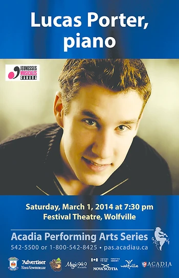 Poster for Lucas Porter, piano