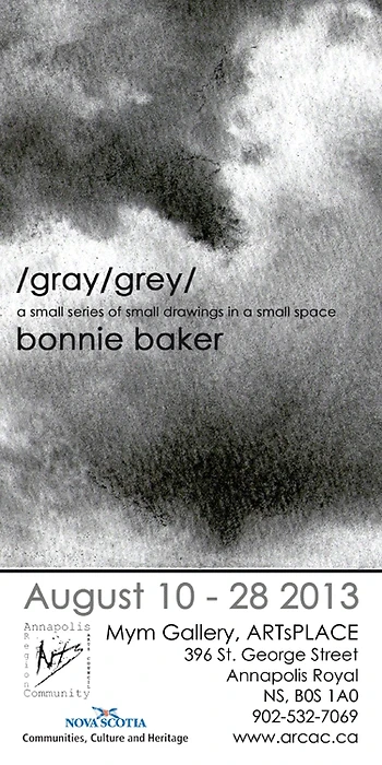 Poster for /gray/grey/ drawings by Bonnie Baker