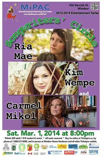 Poster for Ria Mae, Kim Wempe & Carmel Mikol