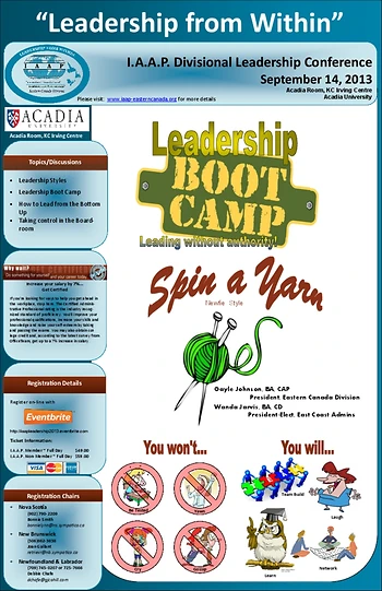 Poster for Leadership Bootcamp Conference