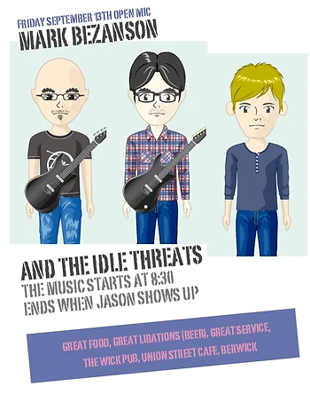 Poster for Open Mic with Mark Bezanson