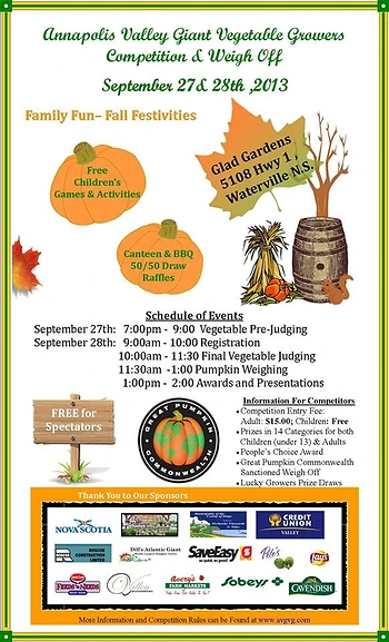Poster for Giant Vegetable Competition