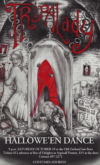 Poster for TripALady Hallowe'en Dance