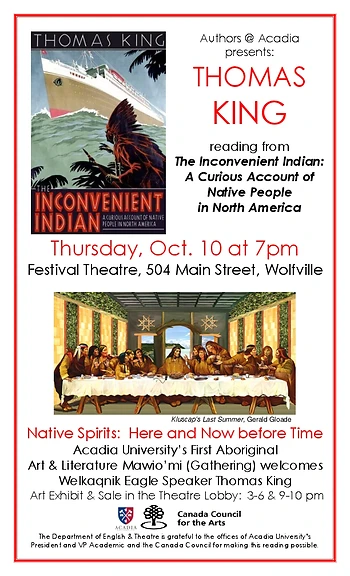 Poster for Thomas King Reading