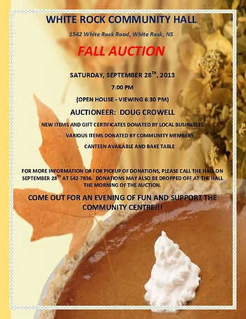 Poster for Fall Auction