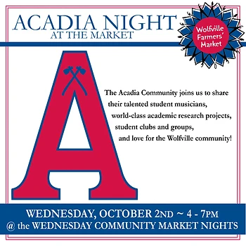 Poster for Acadia Night at the Market