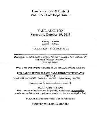 Poster for Fall Auction