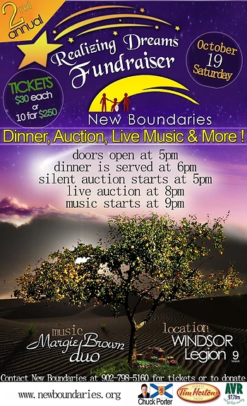 Poster for Realizing Dreams Fundraiser