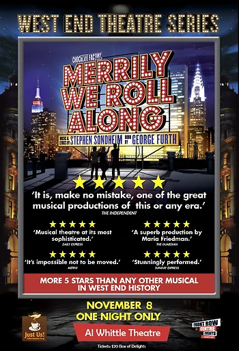 Poster for Sondheim's Merrily We Roll Along