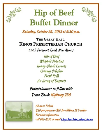 Poster for Roast Beef Buffet & Concert