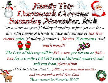 Poster for Military Family Trip