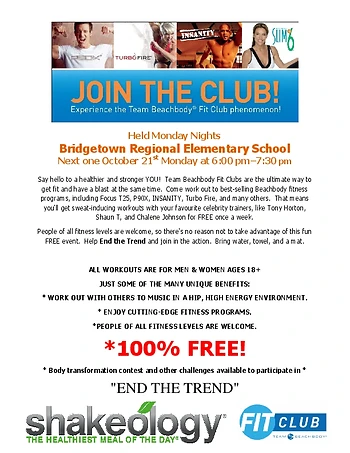 Poster for Annapolis Valley Fit Club