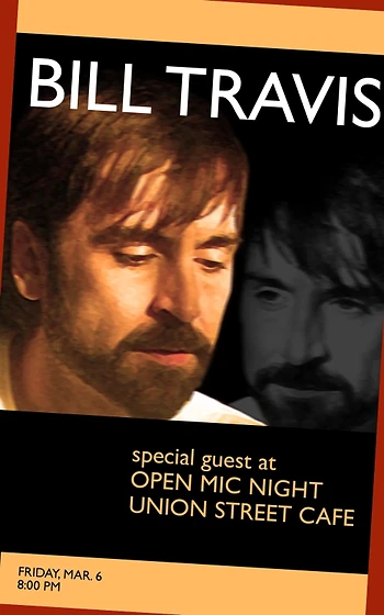 Poster for Open mic with Billy Travis