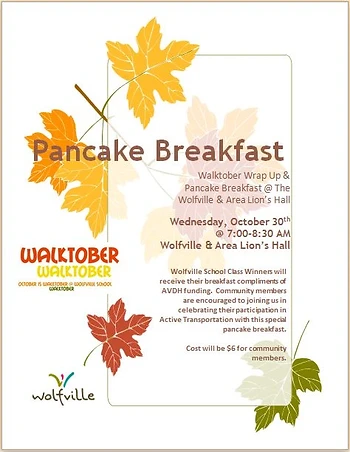 Poster for Walktober Pancake Breakfast