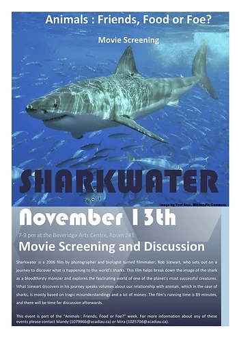 Poster for Sharkwater Movie Screening