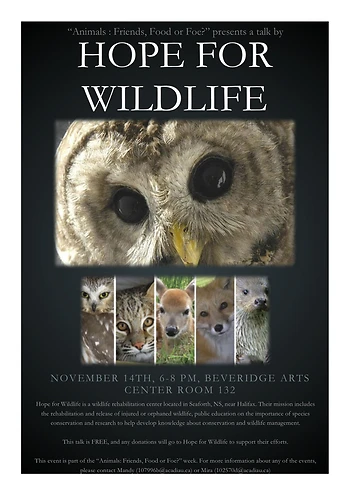Poster for Hope for Wildlife Keynote Event