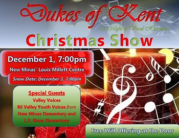Poster for Dukes of Kent Christmas Show