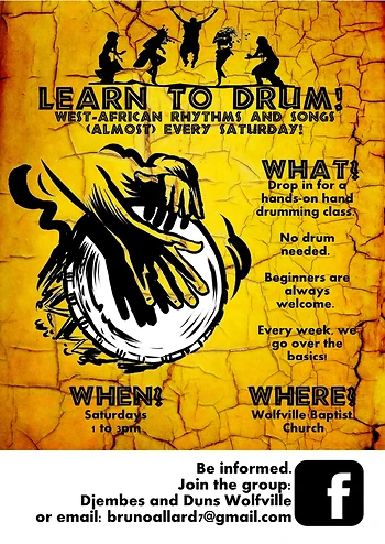 Poster for Learn to Drum! 
