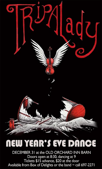 Poster for TripALady New Year's Eve Dance