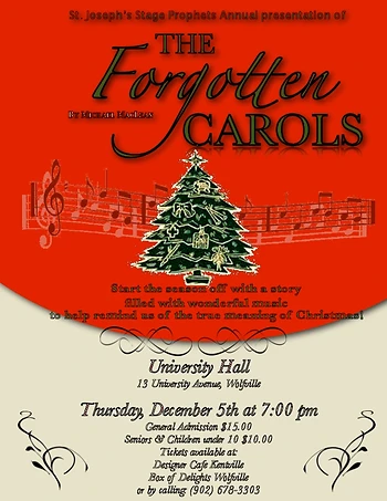 Poster for Stage Prophets Forgotten Carols