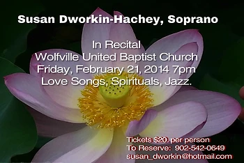 Poster for Susan Dworkin Hachey in Recital