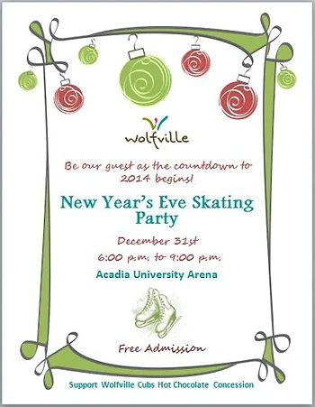 Poster for New Year's Eve Family Skate