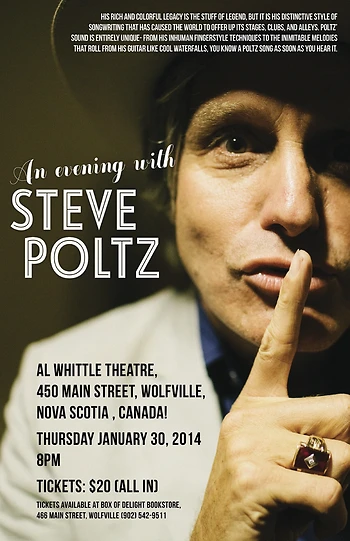 Poster for An evening with Steve Poltz