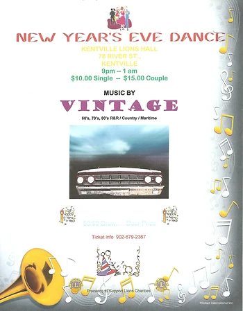 Poster for New Year's Eve Dance