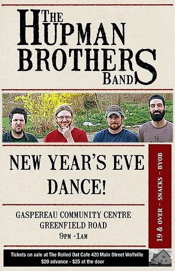 Poster for Hupman Brothers New Year's Eve Dance