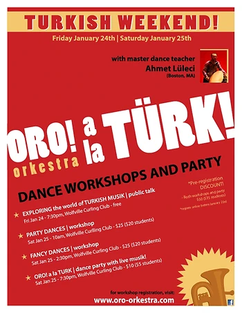 Poster for ORO! Orkestra Turkish Musik talk