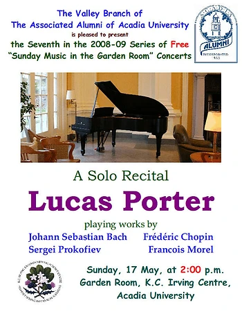 Poster for Sunday Music in the Garden Room