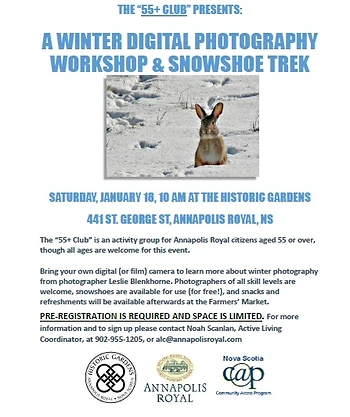 Poster for Digital Photography & Snowshoe Trek