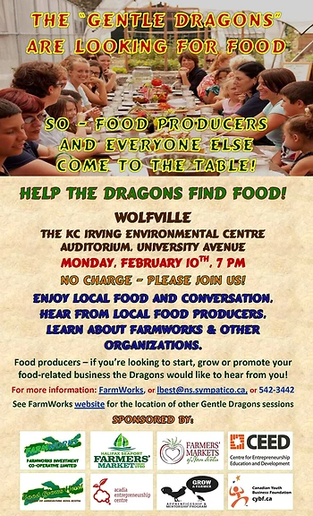 Poster for Gentle Dragons Visit Wolfville