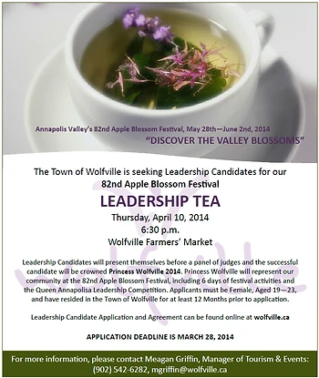 Poster for Apple Blossom Leadership Tea