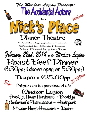 Poster for Nick's Place (Dinner Theatre)