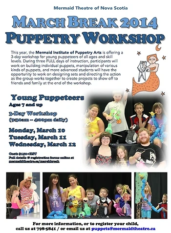 Poster for Children's Puppetry Camp