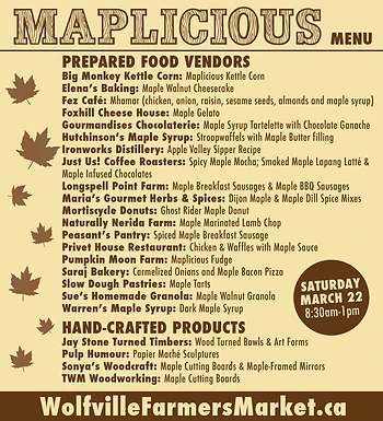 Poster for Maplicious at the Market