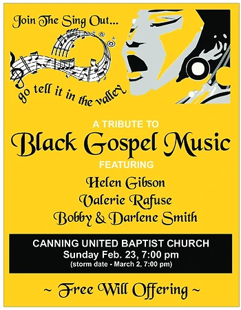 Poster for Black Gospel Music Celebration