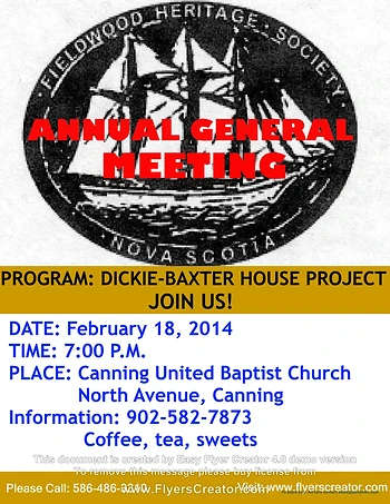Poster for Fieldwood Heritage Society AGM