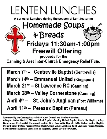 Poster for Lenten Lunch