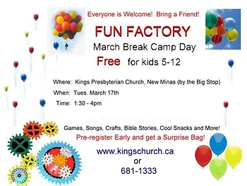 Poster for Fun Factory March Camp Day