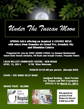Poster for Under the Tuscan Moon Gala