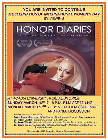 Poster for Honor Diaries Screening and Panel Discussion