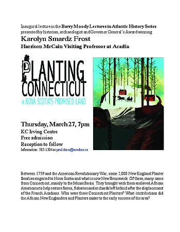 Poster for History Lecture on Planters