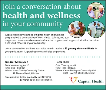 Poster for Health & Wellness Community Conversation