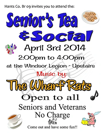 Poster for Senior's Tea & Social