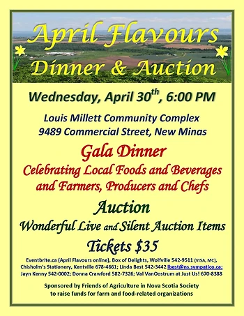 Poster for April Flavours Dinner & Auction