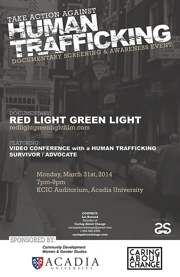 Poster for Human Trafficking Documentary Screening