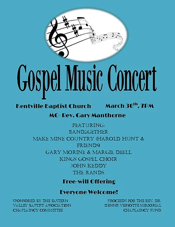 Poster for Benefit Gospel Concert