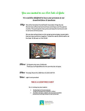 Poster for Art Sale and Gala